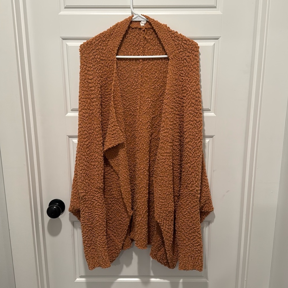 PINKBLUSH Camel Soft Popcorn Knit Maternity Cardigan